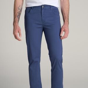 American Tall Dylan Slim Fit Five-Pocket Pants For Tall Men in Steel Blue Size 3